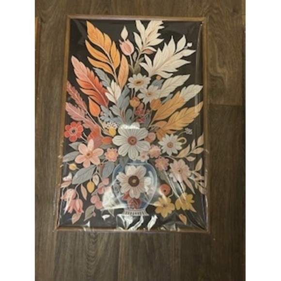 Set of 3 Framed Floral Vase Wall Art Prints Boho Botanical Decor - Picture 5 of 6